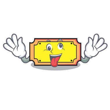 Deli bilet maskot karikatür tarzı vektör çizim