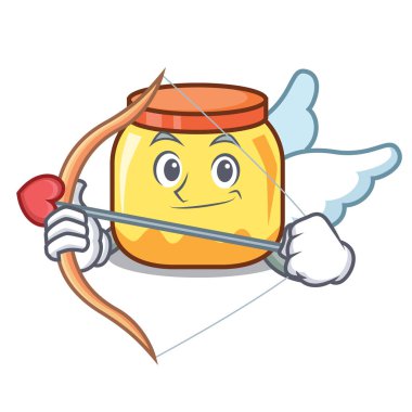 Eros krem kavanoz karakter karikatür vektör çizim