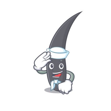 Denizci saç karakter karikatür tarzı vektör çizim