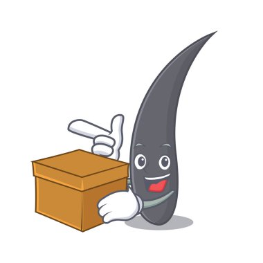 Kutu saç karakter karikatür tarzı vektör çizim ile