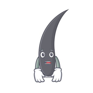 Yazık ki saç maskot karikatür tarzı vektör çizim