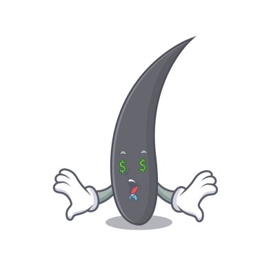 Para göz saç maskot karikatür tarzı vektör çizim