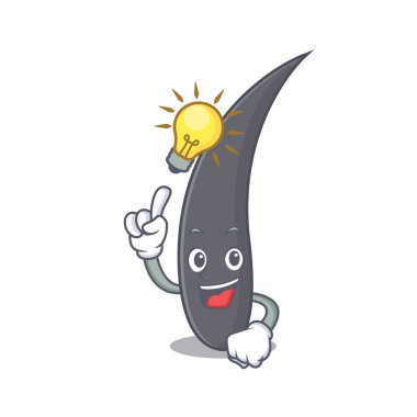 Bir fikir saç maskot karikatür tarzı vektör çizim var
