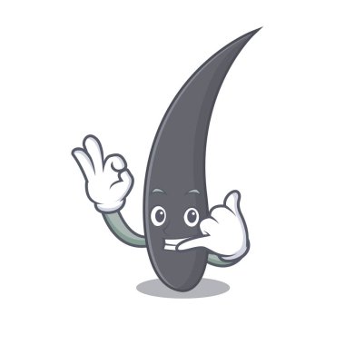 Bana saç maskot karikatür tarzı vektör çizim de