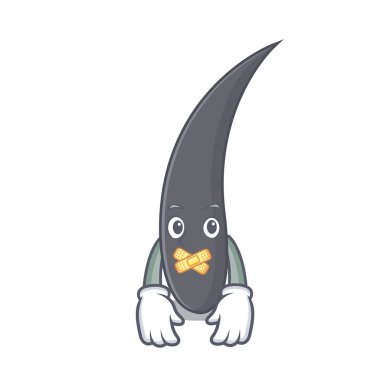 Sessiz saç maskot karikatür tarzı vektör çizim