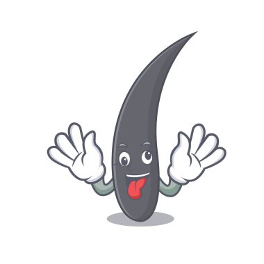 Çılgın saç maskot karikatür tarzı vektör çizim