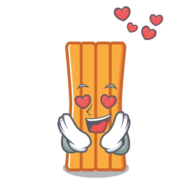 Love Air Mattress Mascot Cartoon Vector Illustration — Stock Vector