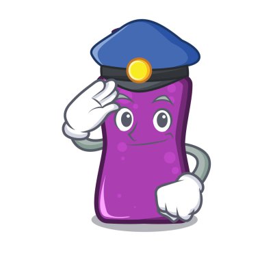 Polis shampo karakter karikatür tarzı vektör çizim