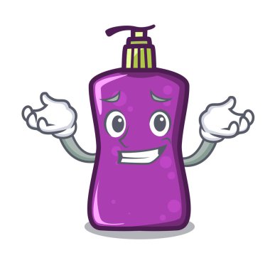 Sırıtan shampo karakter karikatür tarzı vektör çizim