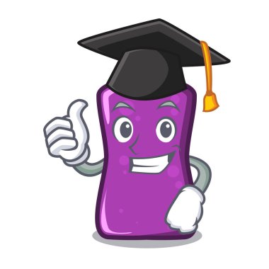 Mezuniyet shampo karakter karikatür tarzı vektör çizim