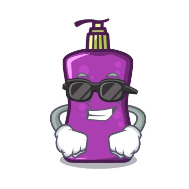 Süper cool shampo karakter karikatür tarzı vektör çizim