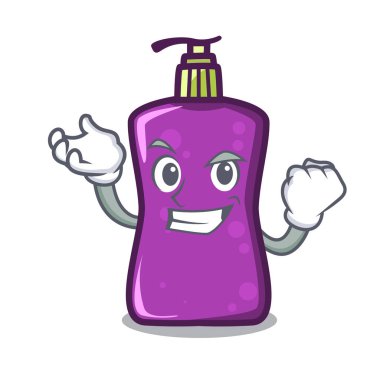 Başarılı shampo karakter karikatür tarzı vektör çizim