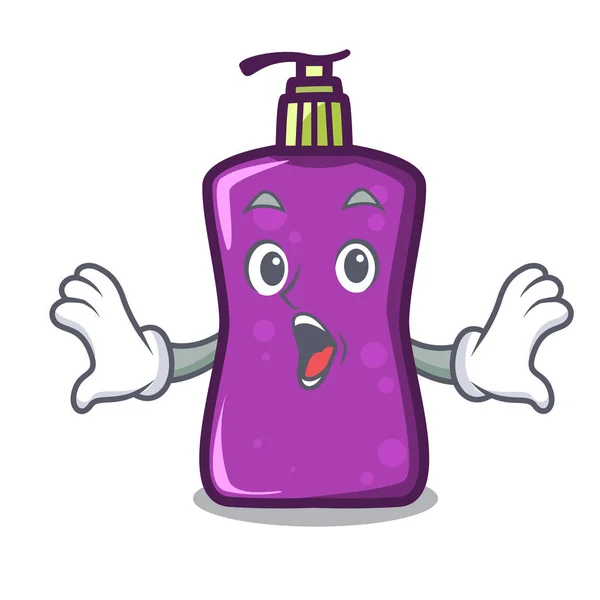Surprised Shampo Mascot Cartoon Style Vector Illustration — Stock Vector