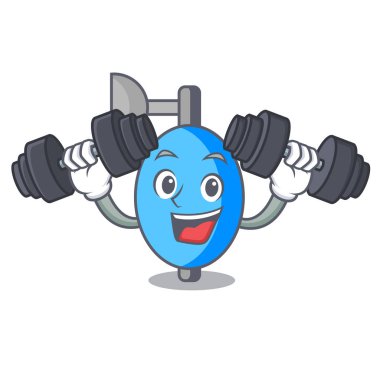 Fitness ambu torbası karakter karikatür vektör çizim