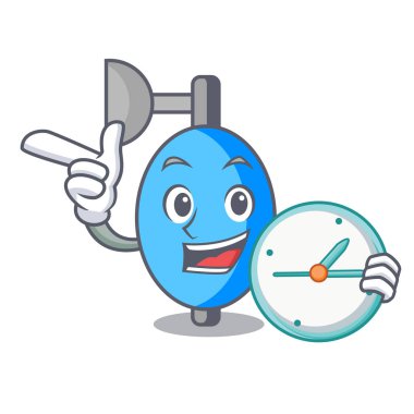 Saat ambu torbası karakter karikatür vektör çizim ile