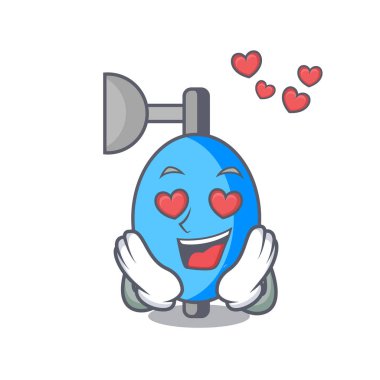 Aşk ambu torbası maskot karikatür vektör çizim içinde