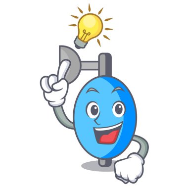 Bir fikir ambu torbası maskot karikatür vektör çizim var