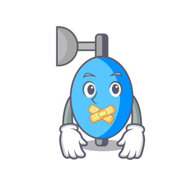 Sessiz ambu torbası maskot karikatür vektör çizim