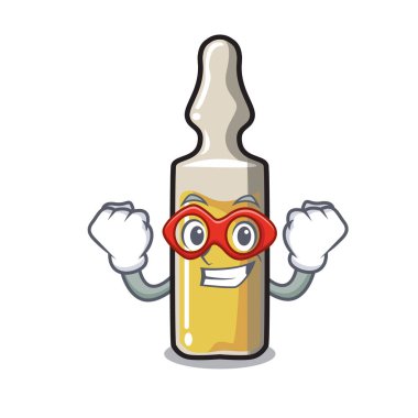 Süper kahraman ampül karakter karikatür tarzı vektör çizim