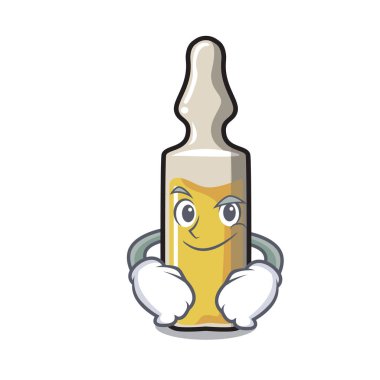 Smirking ampül karakter karikatür tarzı vektör çizim