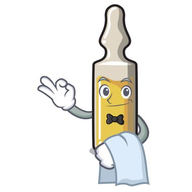 Garson ampül maskot karikatür tarzı vektör çizim