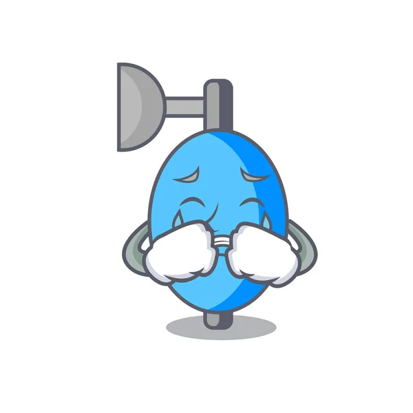Crying Ambu Bag Mascot Cartoon Vector Illustration — Stock Vector