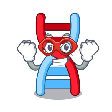 Süper kahraman dna molekülü karakter karikatür vektör çizim