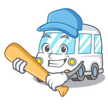 İskambil beyzbol ambulans karakter karikatür tarzı vektör çizim