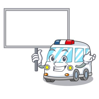 Yönetim Kurulu ambulans karakter karikatür tarzı vektör çizim getirmek