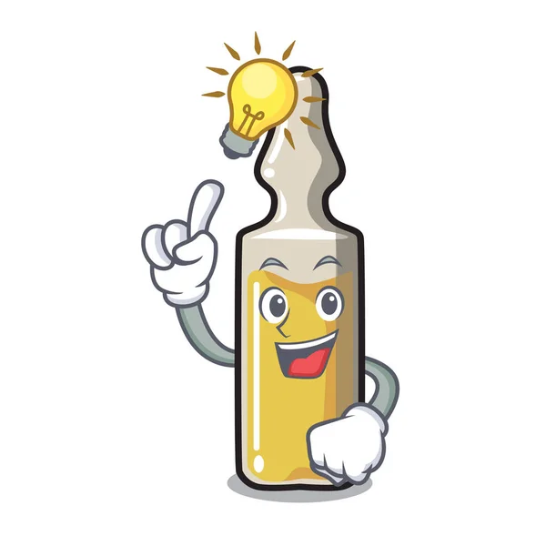 Avoir Une Idée Ampoule Mascotte Dessin Animé Style Illustration Vectorielle — Image vectorielle