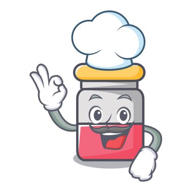 Şef nassal damla karakter karikatür vektör çizim