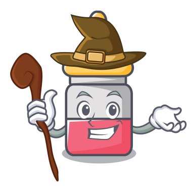 Cadı nassal damla maskot karikatür vektör çizim