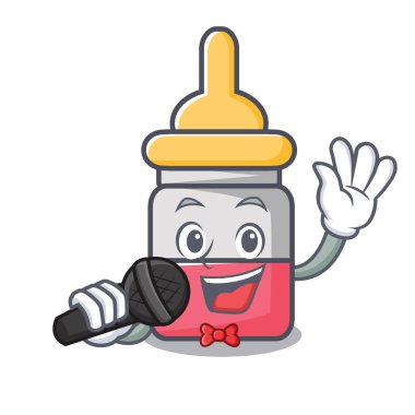 Şarkı nassal damla maskot karikatür vektör çizim