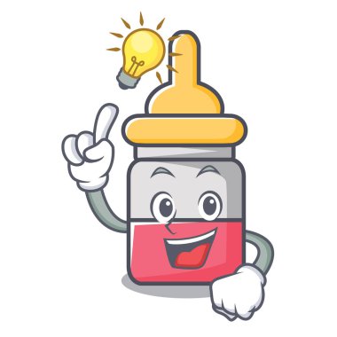 Maskot karikatür vektör çizim damla bir fikir nassal var