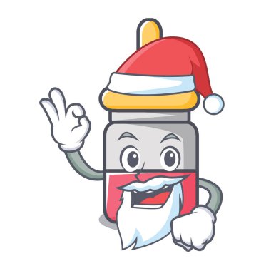 Santa asal damla maskot karikatür vektör çizim