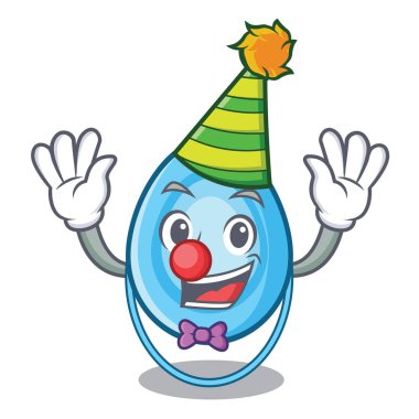 Palyaço oksijen maskesi maskot karikatür vektör çizim