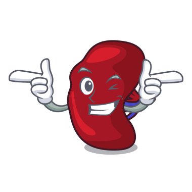 Wink dalak karakter karikatür tarzı vektör çizim