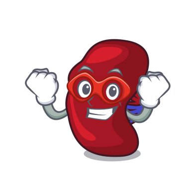 Süper kahraman dalak karakter karikatür tarzı vektör çizim