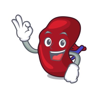 Dalak karakter karikatür tarzı vektör çizim Tamam