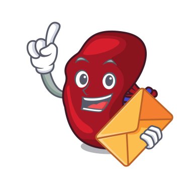 Zarf dalak karakter karikatür tarzı vektör çizim ile