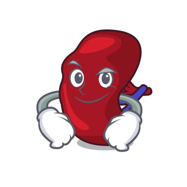 Smirking dalak karakter karikatür tarzı vektör çizim