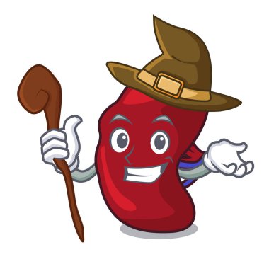 Cadı dalak maskot karikatür tarzı vektör çizim