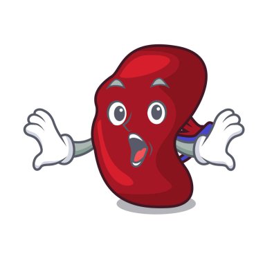 Sürpriz dalak maskot karikatür tarzı vektör çizim