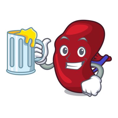 Suyu dalak maskot karikatür tarzı vektör çizim ile
