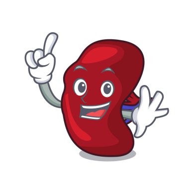 Parmak dalak maskot karikatür tarzı vektör çizim