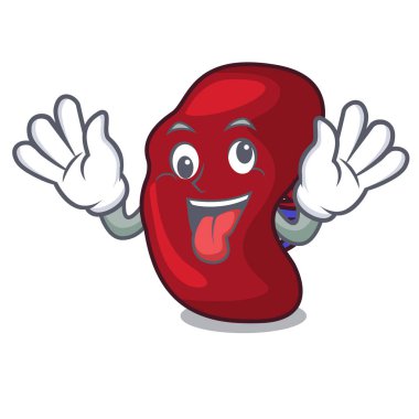 Deli dalak maskot karikatür tarzı vektör çizim