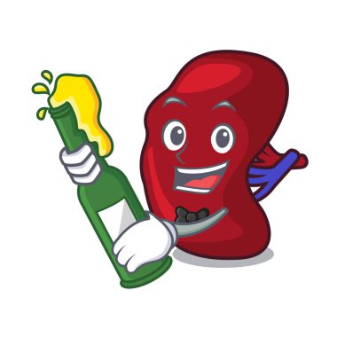 Bira dalak maskot karikatür tarzı vektör çizim ile