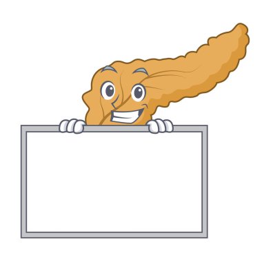 Yönetim Kurulu pankreas karakter karikatür tarzı vektör çizim ile sırıtarak