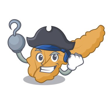 Korsan pankreas karakter karikatür tarzı vektör çizim