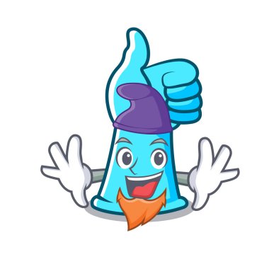 Elf lastik eldiven karakter karikatür vektör çizim